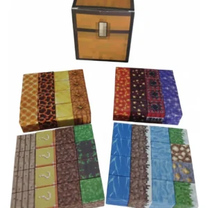 Bloques Magnéticos Minecraft 64 Piezas Caja Cofre Armable
