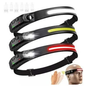 Linterna Minero Luz Led Vincha Mini USB Cammping Running