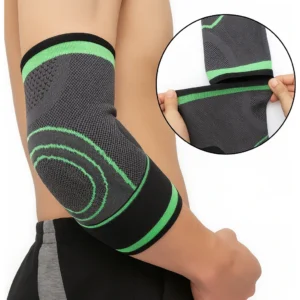 Codera Elástica Codo Deportiva Abrojo Soporte Rehabilitación Único Negro