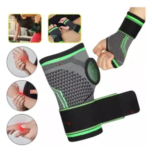 Muñequera Ortopédica Compresión Crossfit Gym New Abrojo Negro