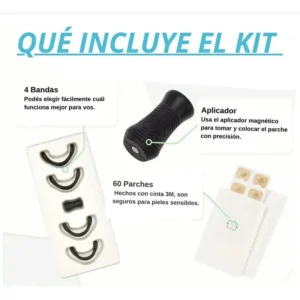 Tiras Nasales Corrector Respiración Nasal Reutilizable Negro 30 pares