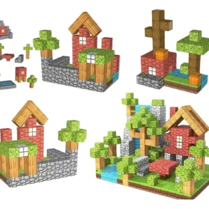 Cubos Magnéticos De Construcción Para Niños 86Pcs Tipo Minecraft