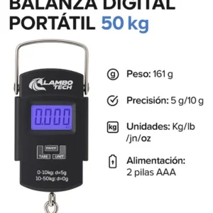 Balanza Digital Portátil  De Gancho Capacidad Máxima 50kg