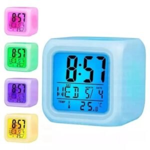 Reloj Despertador Cubo Luminoso Digital Led