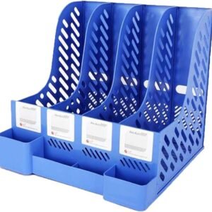 Organizador De Carpetas De Plástico Con 4 Compartimientos Reforzado