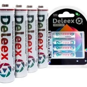 Pilas Recargables X4 AAA Deleex 1800mAm