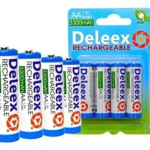Pilas Recargables X4 AA Deleex 3300mAh